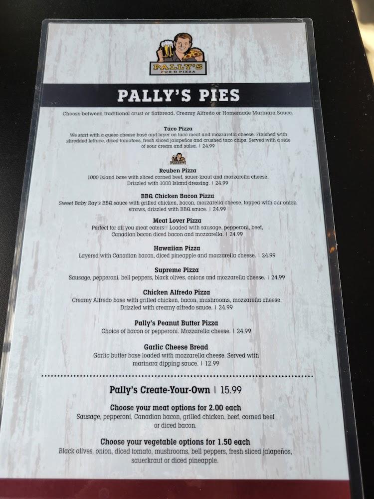 Pally's Pub & Pizza Menu image 1